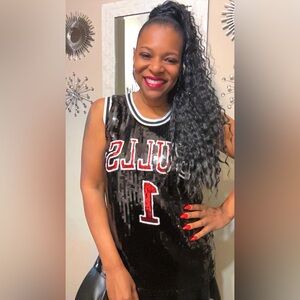 Sale‼️Chicago Bulls Sequin Black jersey